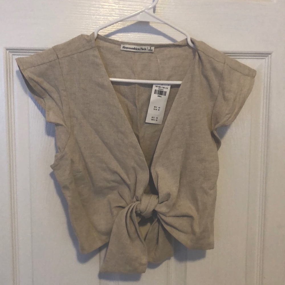 COPY - Tie front linen drop top